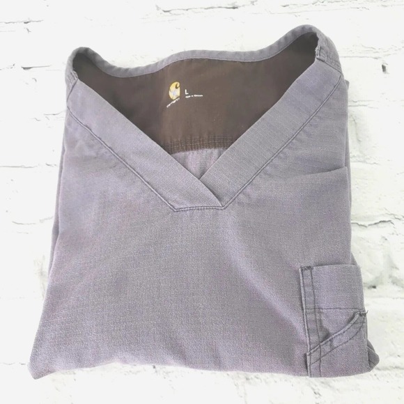 Carhartt Men Ripstop Utility Scrub Top Size Large Gray Medical.‎ - Picture 1 of 12